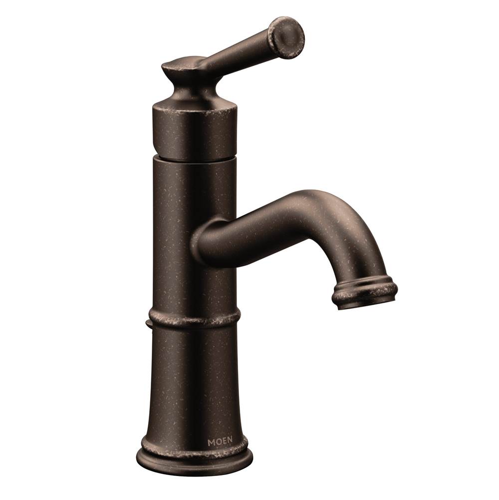 SPS Companies, Inc.MoenBelfield One-Handle Bathroom Sink Faucet with Drain Assembly and Optional Deckplate, Oil Rubbed Bronze