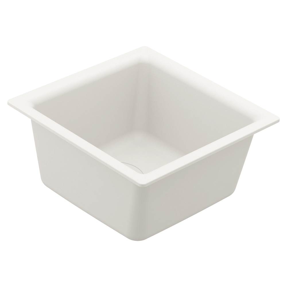 SPS Companies, Inc.Moen15.75-Inch Wide x 7-Inch Deep Dual Mount Granite Single Bowl Kitchen or Bar Sink, White