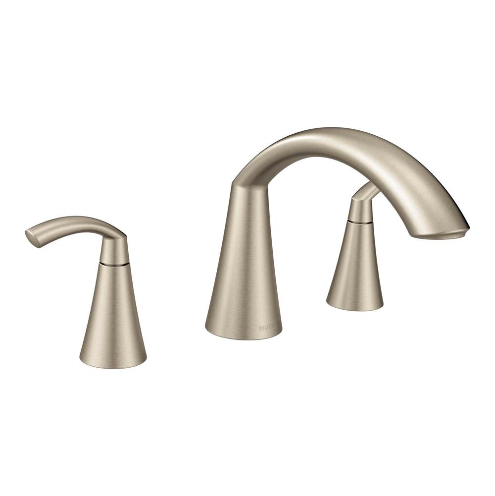 SPS Companies, Inc.MoenGlyde 2-Handle High-Arc Roman Tub Faucet in Brushed Nickel (Valve Sold Separately)
