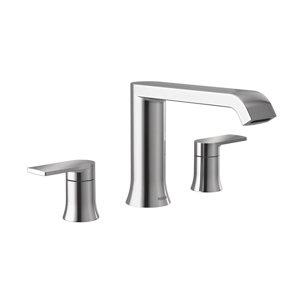 SPS Companies, Inc.MoenGenta LX 2-Handle Deck-Mount High Arc Roman Tub Faucet Trim Kit in Chrome (Valve Sold Separately)