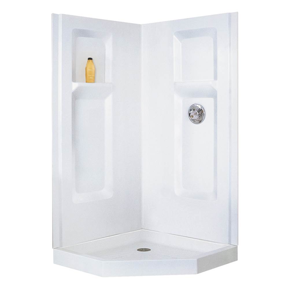 SPS Companies, Inc.Mustee And SonsDurawall Corner Shower Wall, 42'', White, 2 Carton, 700.2W or 742.1W
