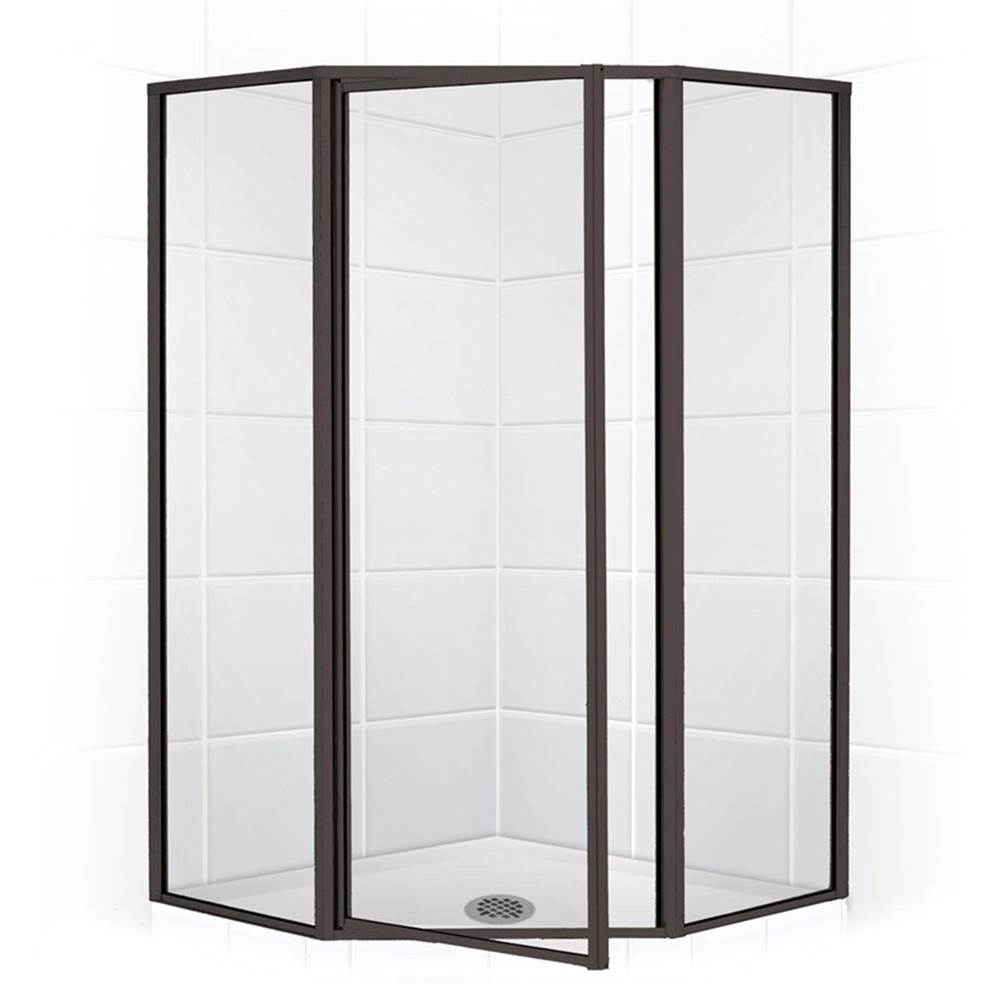 SPS Companies, Inc.Mustee And SonsNeo Angle Shower Enclosure with Clear Glass, 42'', Oil Rub Bronze