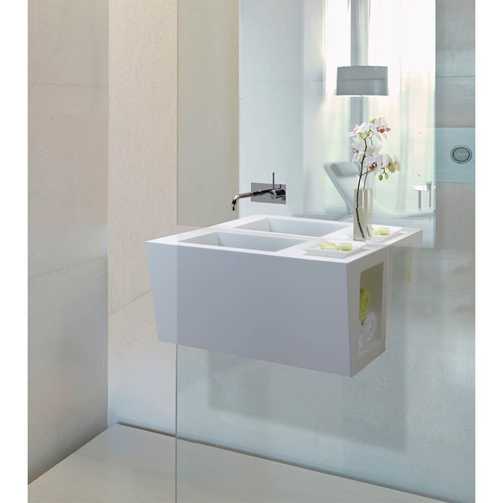 MTI Baths Wall Mount Bathroom Sinks item VSWM3015-BI-GL-LH