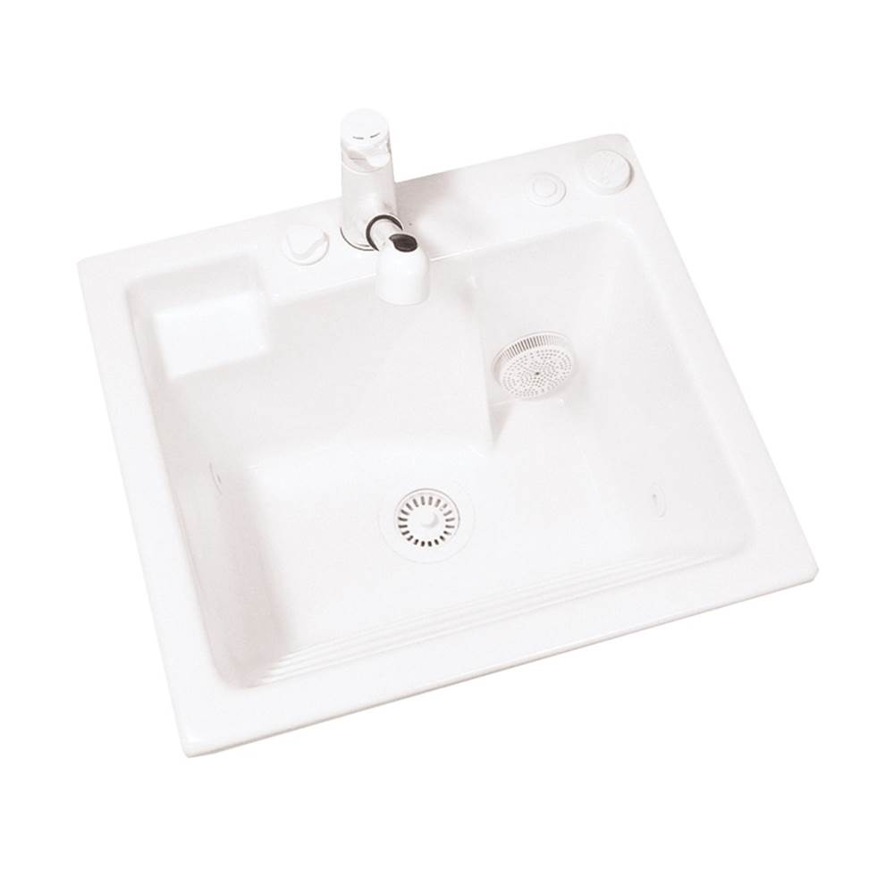 SPS Companies, Inc.MTI BathsWHITE JENTLE JET LAUNDRY SINK WITH WASHBOARD FRONT