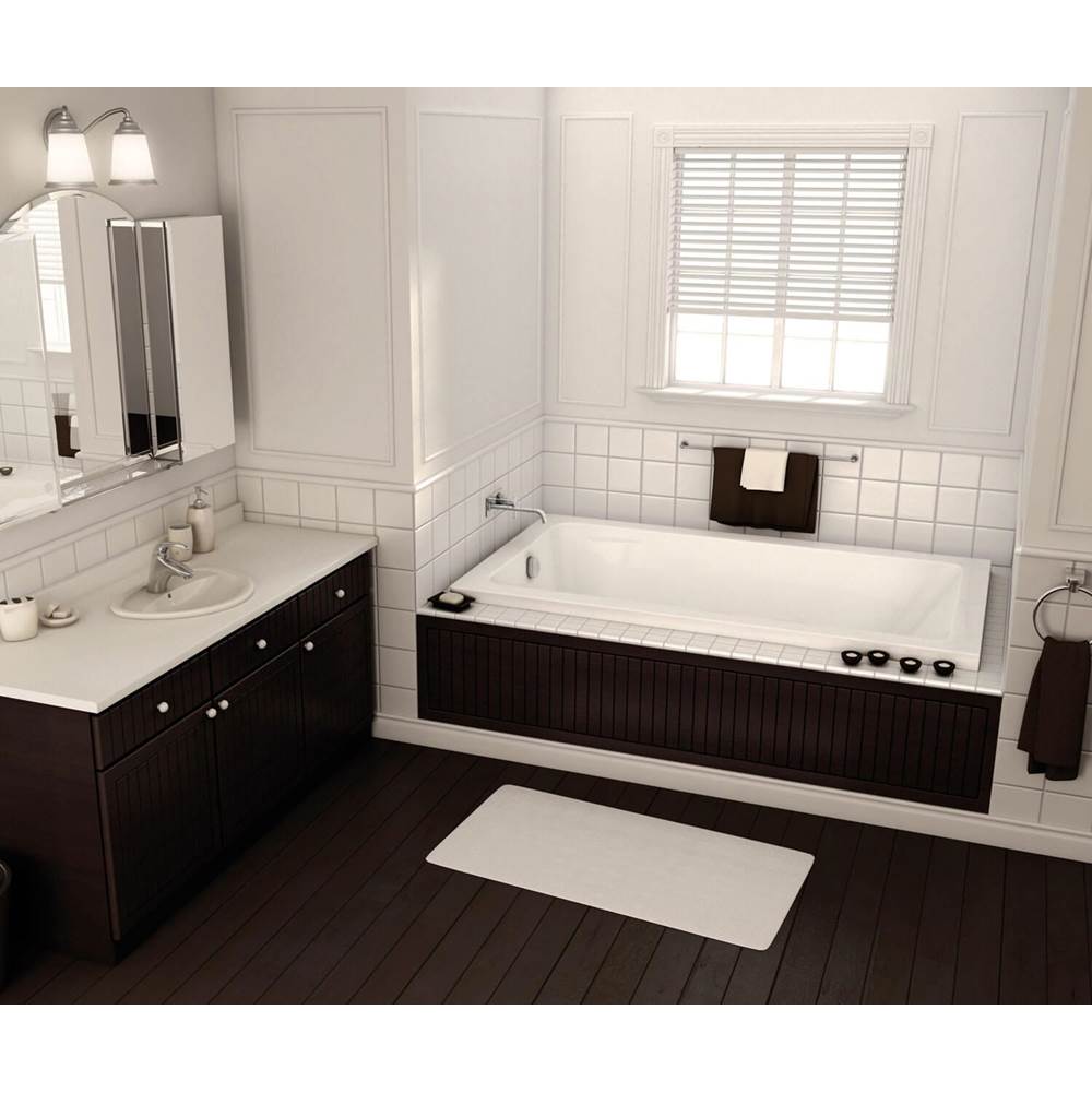 SPS Companies, Inc.MaaxPose 7236 Acrylic Drop-in End Drain Whirlpool Bathtub in White
