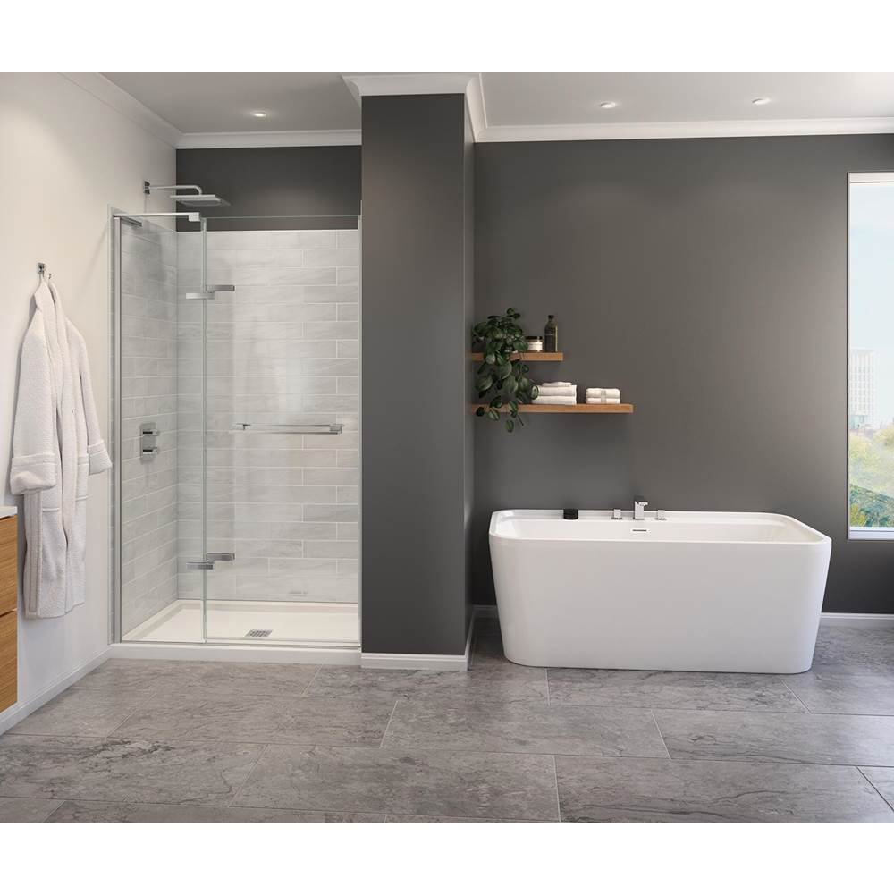 SPS Companies, Inc.MaaxCapella 78 44-47 x 78 in. 8 mm Pivot Shower Door for Alcove Installation with GlassShield® glass in Chrome