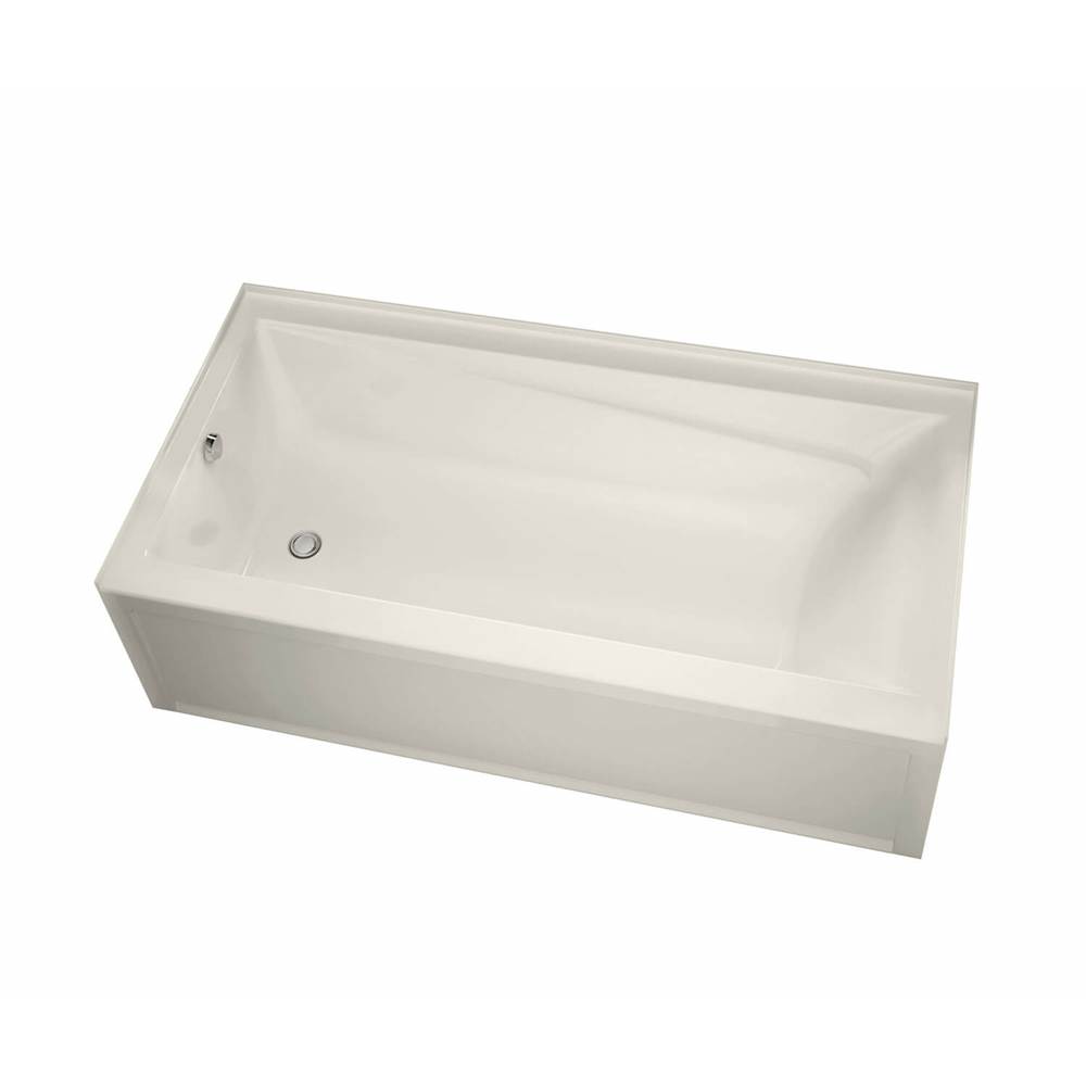 SPS Companies, Inc.MaaxExhibit 7236 IFS AFR Acrylic Alcove Right-Hand Drain Aeroeffect Bathtub in Biscuit