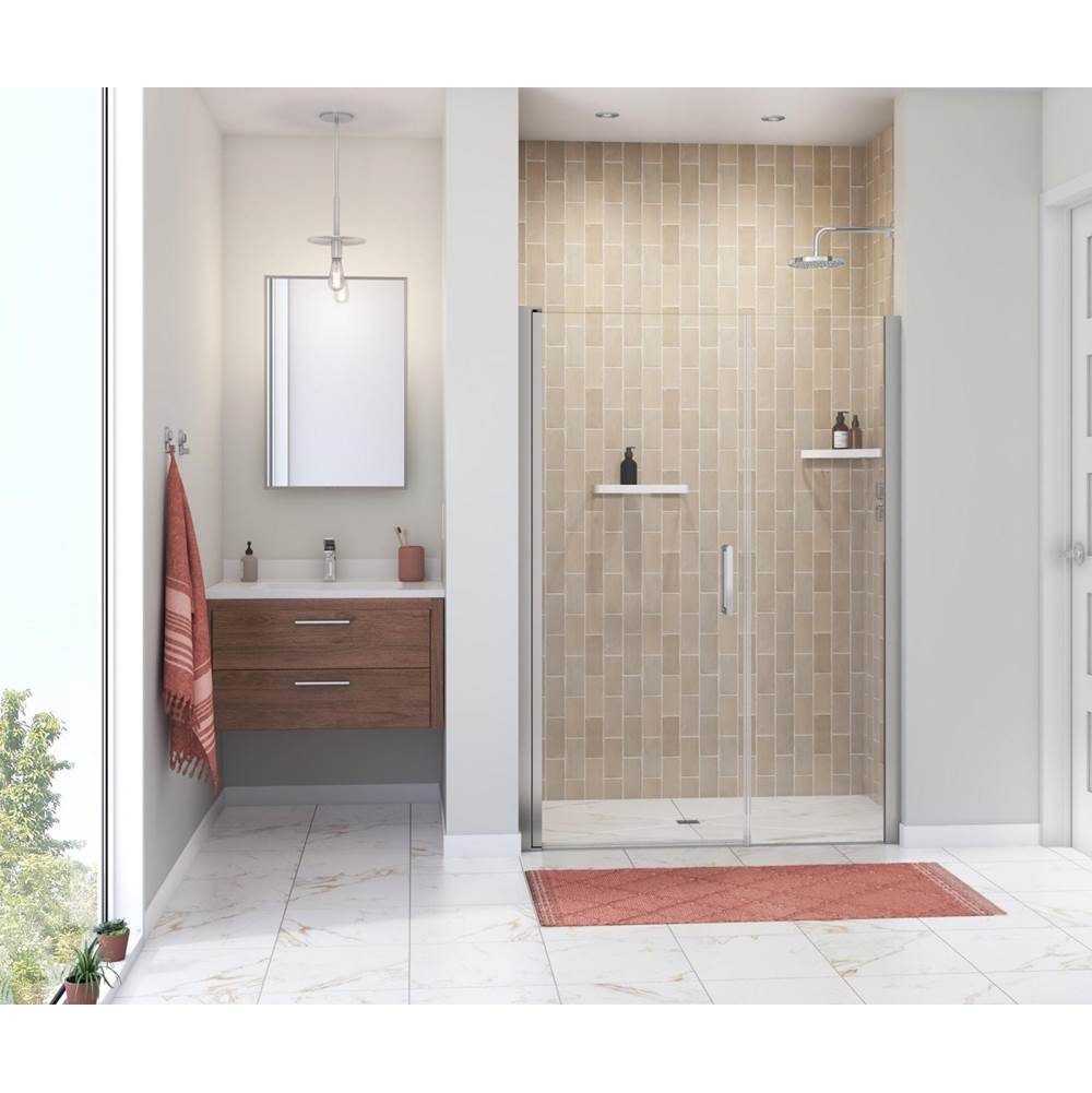 SPS Companies, Inc.MaaxManhattan 51-53 x 68 in. 6 mm Pivot Shower Door for Alcove Installation with Clear glass & Square Handle in Chrome