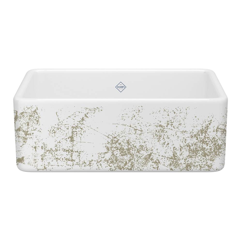 SPS Companies, Inc.RohlShaker™ 30'' Single Bowl Farmhouse Apron Front Fireclay Kitchen Sink With Metallic Design