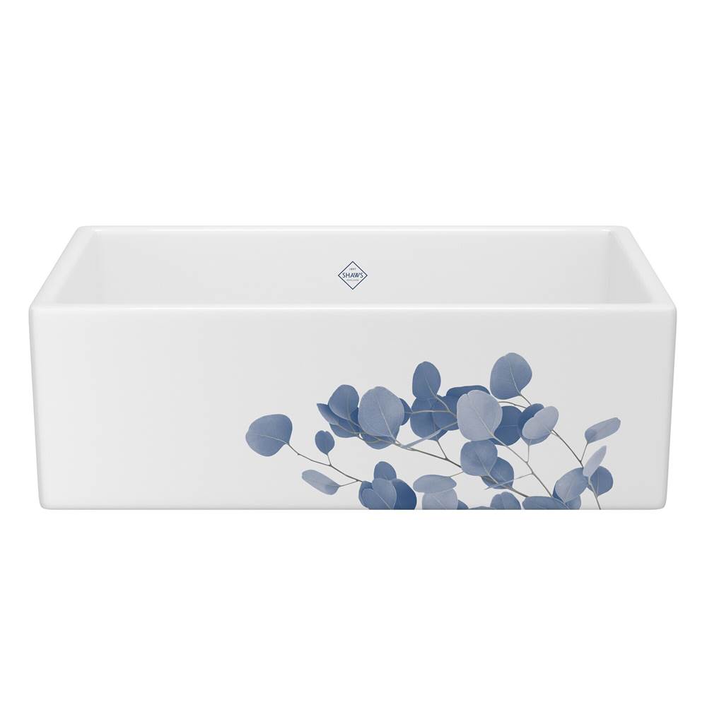 SPS Companies, Inc.RohlShaker™ 33'' Single Bowl Farmhouse Apron Front Fireclay Kitchen Sink With Eucalyptus Design