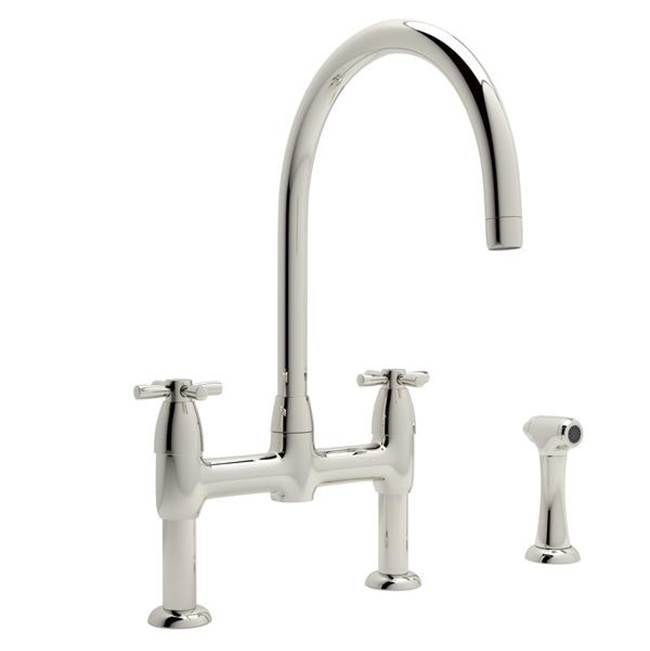 SPS Companies, Inc.RohlHolborn™ Bridge Kitchen Faucet With C-Spout and Side Spray