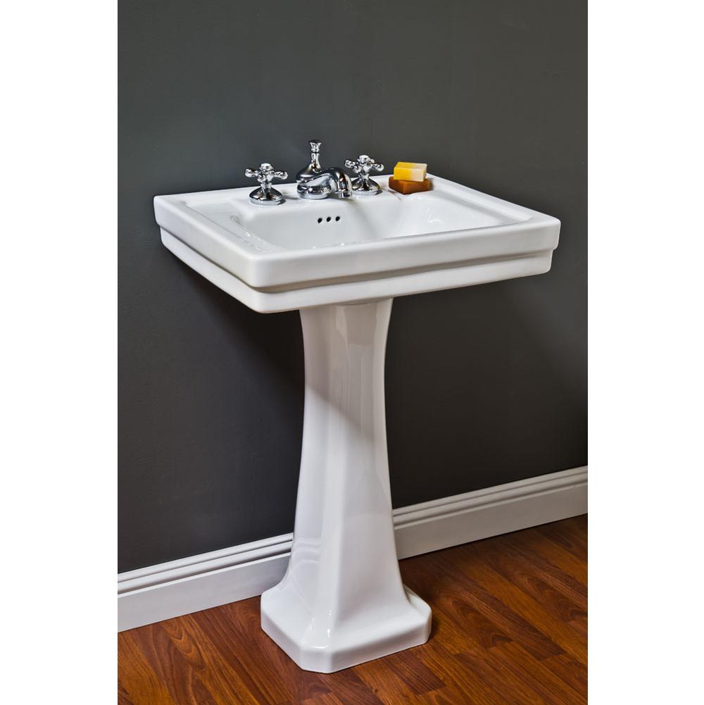 SPS Companies, Inc.Strom LivingPorcelain Pedestal Sink.  Total Height 33 3/4'', 23''W, 18 1/2'' From Wall, Opening