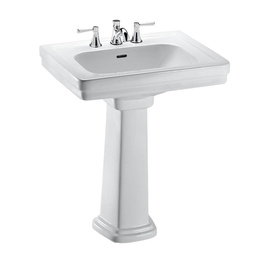 SPS Companies, Inc.TOTOToto® Promenade® 24'' X 19-1/4'' Rectangular Pedestal Bathroom Sink For 4 Inch Center Faucets, Cotton White