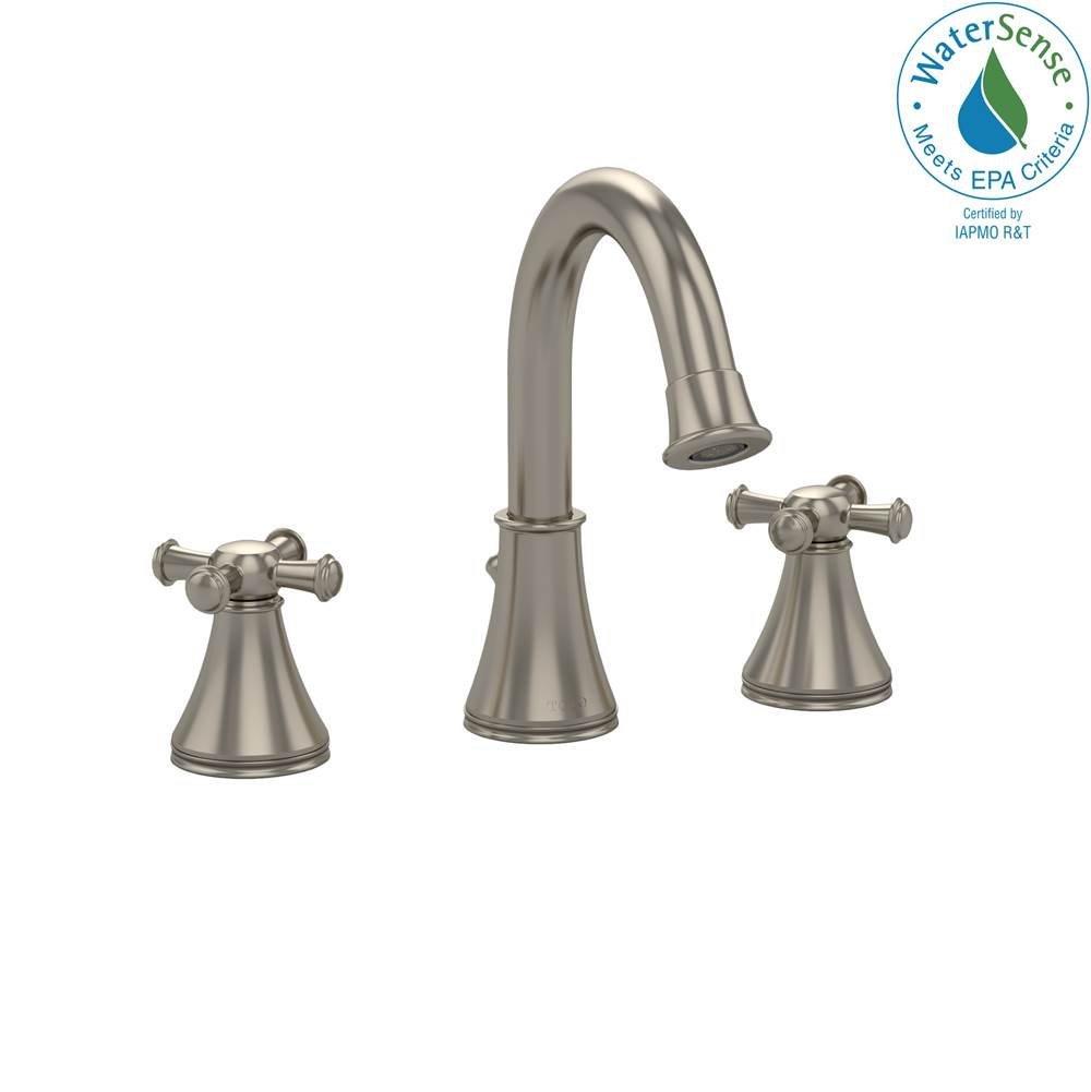 SPS Companies, Inc.TOTOToto® Vivian Alta® Two Cross Handle Widespread 1.5 Gpm Bathroom Sink Faucet, Brushed Nickel
