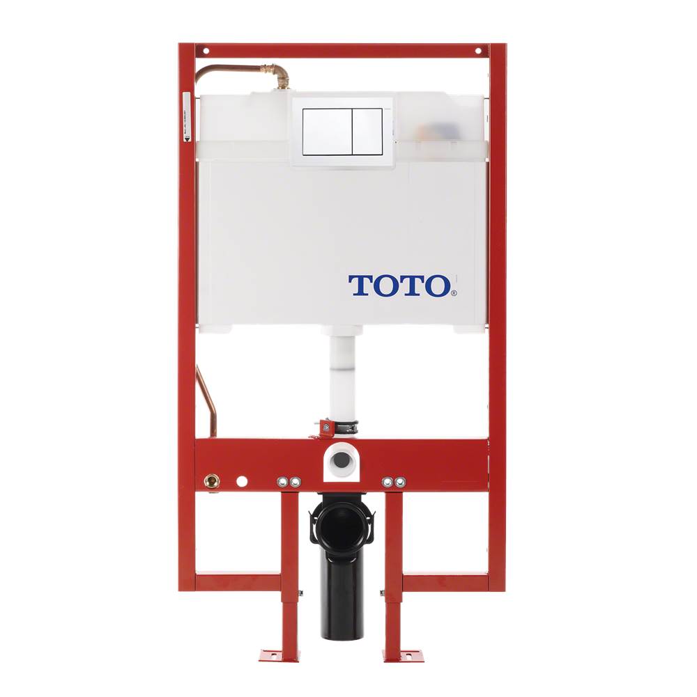 SPS Companies, Inc.TOTOToto® Duofit® In-Wall Dual Flush 0.9 And 1.6 Gpf Tank System Copper Supply Line And White Rectangular Push Plate