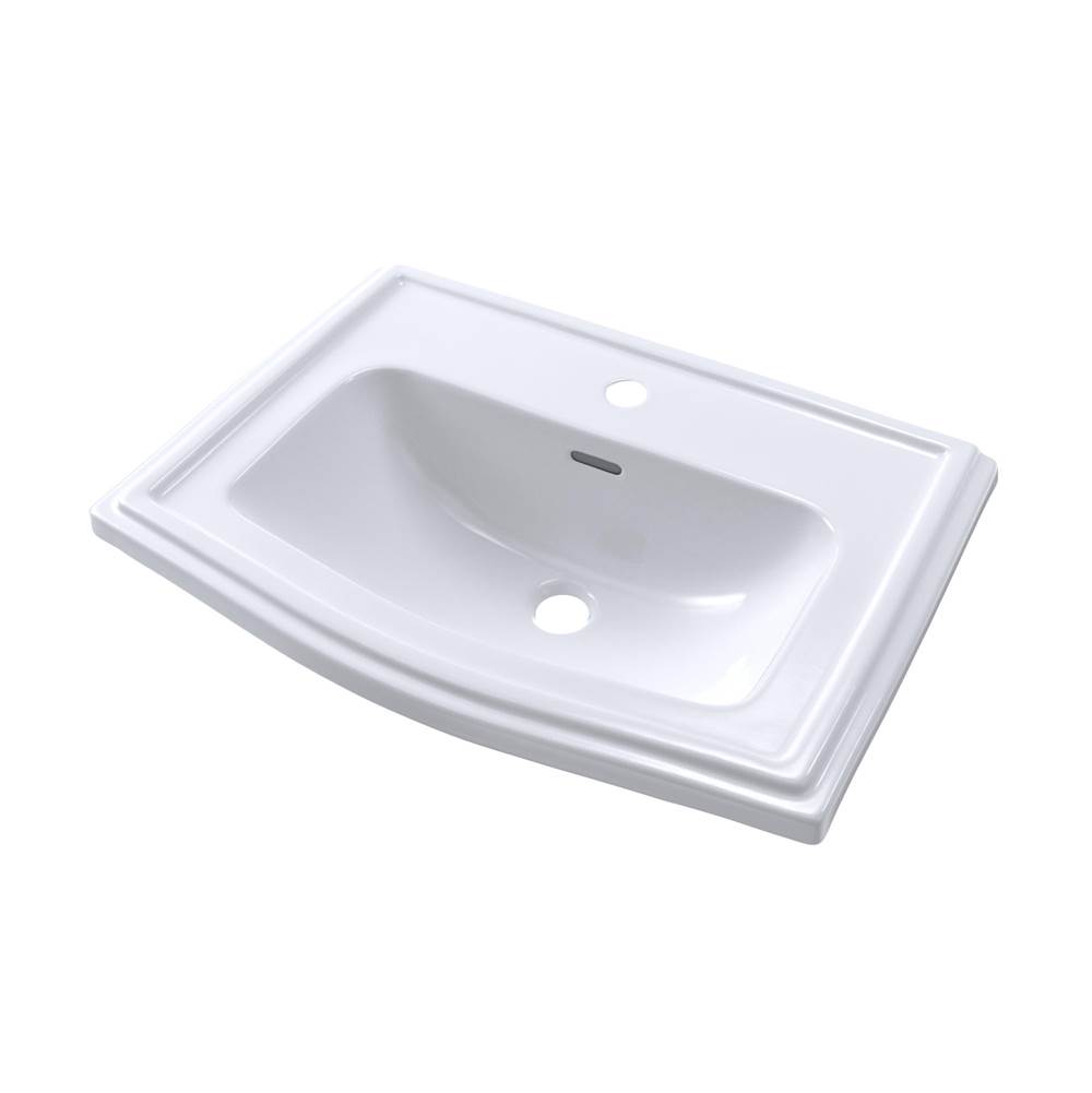 SPS Companies, Inc.TOTOToto® Clayton® Rectangular Self-Rimming Drop-In Bathroom Sink For Single Hole Faucets, Cotton White