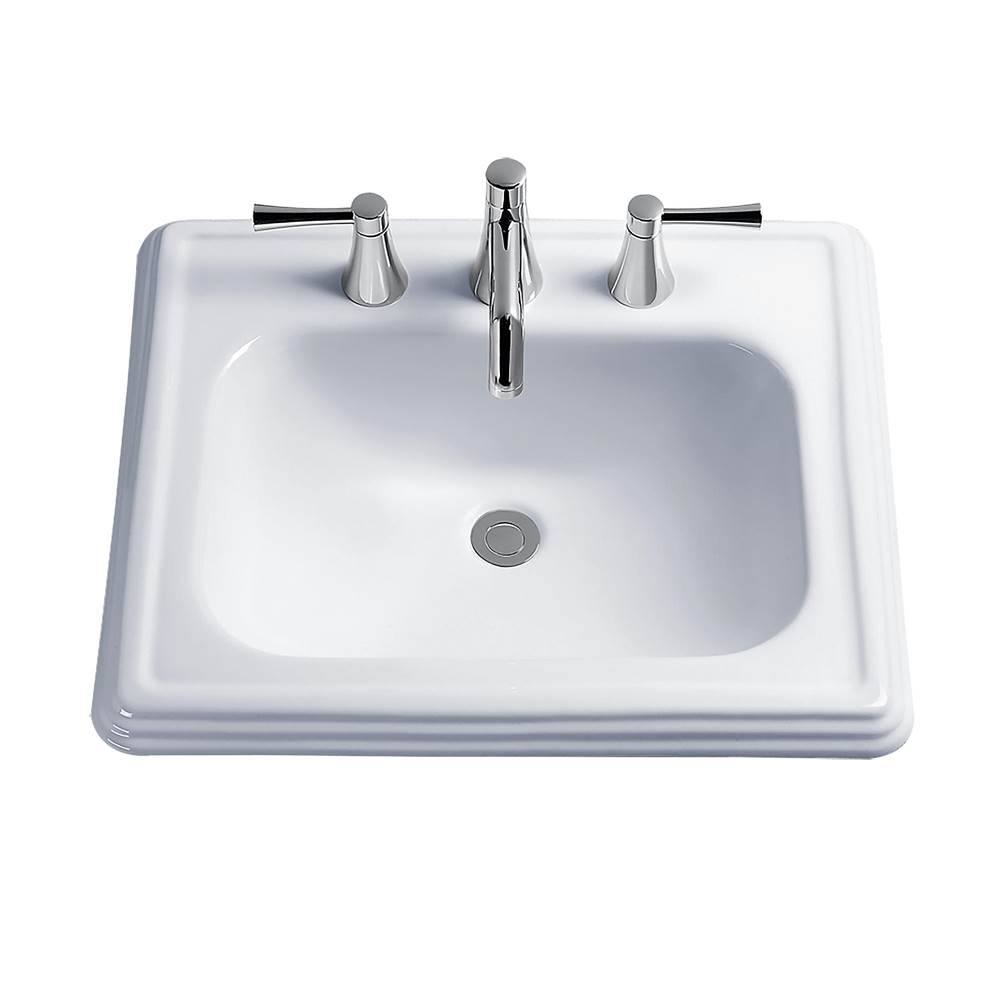 SPS Companies, Inc.TOTOToto® Promenade® Rectangular Self-Rimming Drop-In Bathroom Sink For 8 Inch Center Faucets, Cotton White
