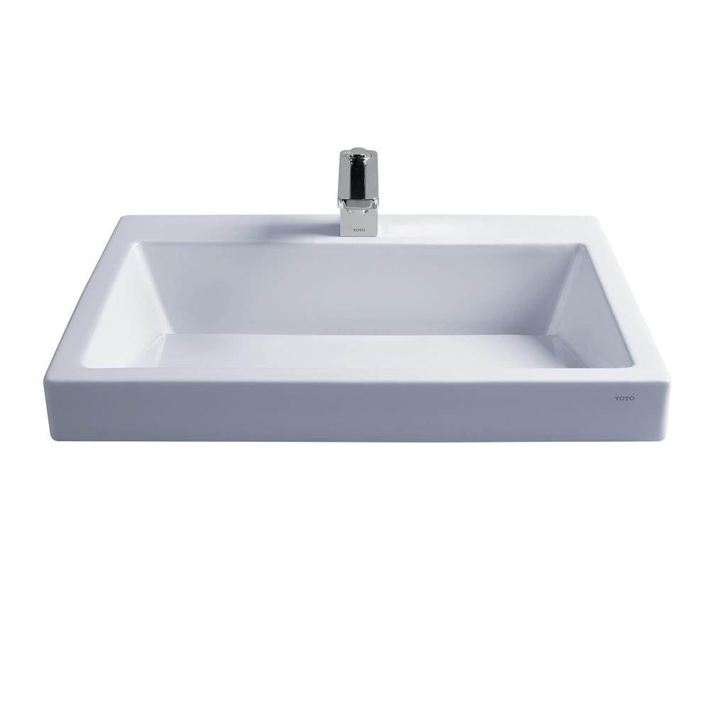 SPS Companies, Inc.TOTOToto® Kiwami® Renesse® Design I Rectangular Fireclay Vessel Bathroom Sink With Cefiontect For Single Hole Faucets, Cotton White