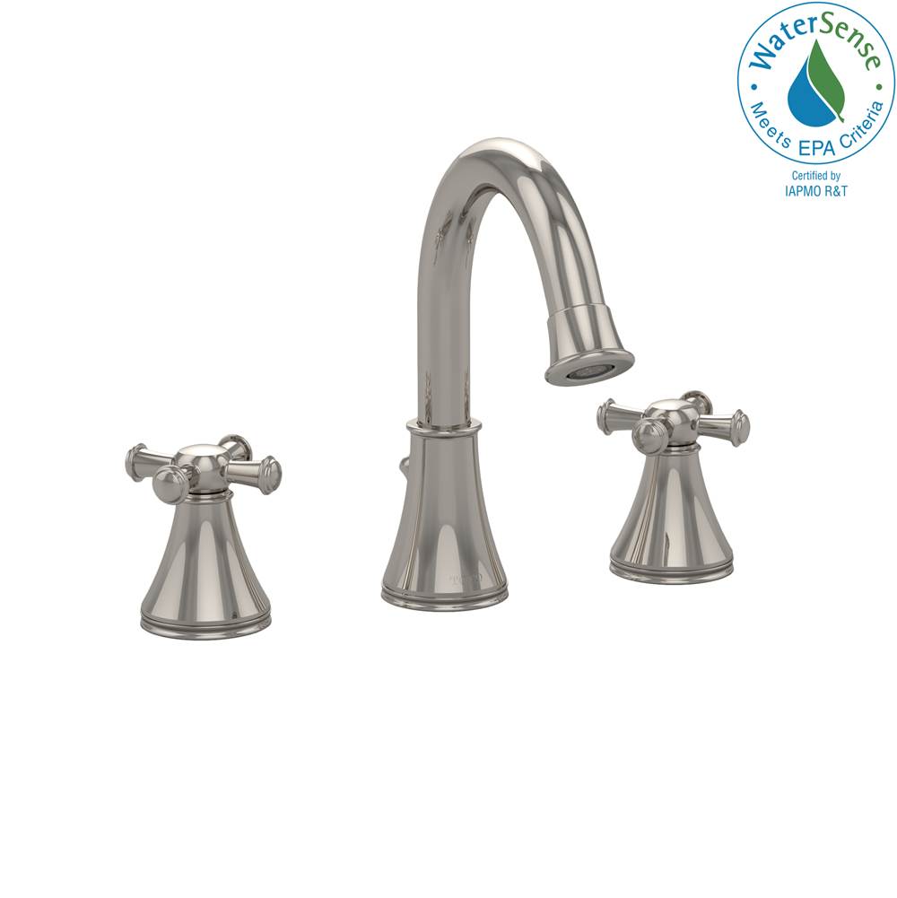 SPS Companies, Inc.TOTOToto® Vivian Alta® Two Cross Handle Widespread 1.5 Gpm Bathroom Sink Faucet, Polished Nickel