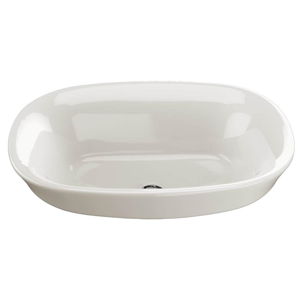 SPS Companies, Inc.TOTOToto® Maris™ Oval Semi-Recessed Vessel Bathroom Sink With Cefiontect, Colonial White