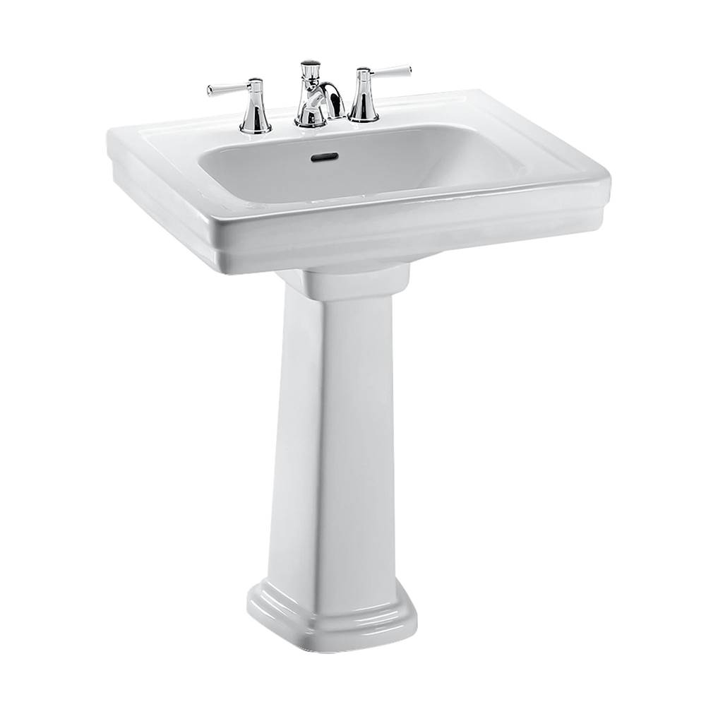 SPS Companies, Inc.TOTOToto® Promenade® 27-1/2'' X 22-1/4'' Rectangular Pedestal Bathroom Sink For 4 Inch Center Faucets, Cotton White