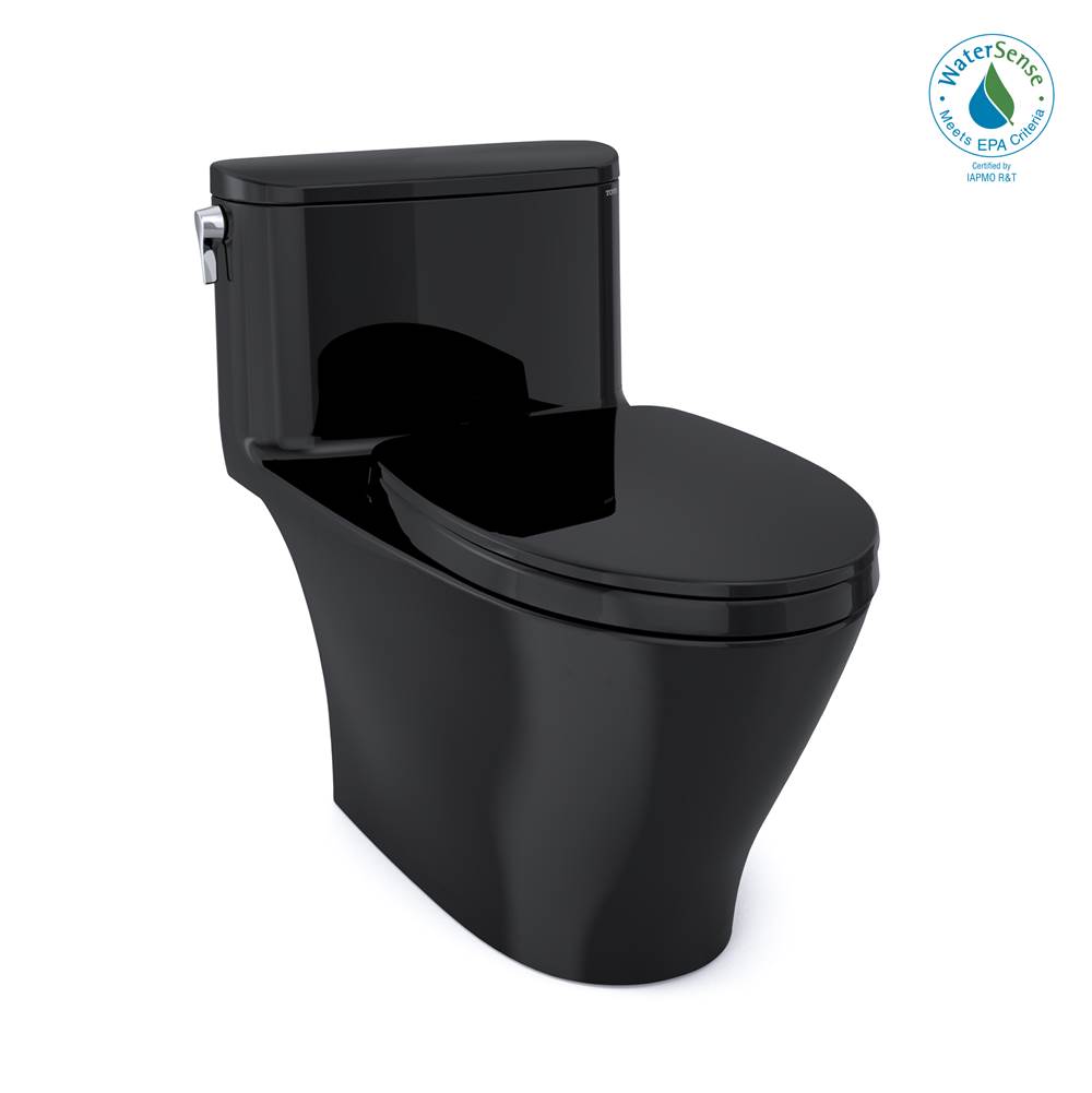 SPS Companies, Inc.TOTOToto® Nexus® 1G® One-Piece Elongated 1.0 Gpf Universal Height Toilet With Ss124 Softclose Seat, Washlet+ Ready, Ebony