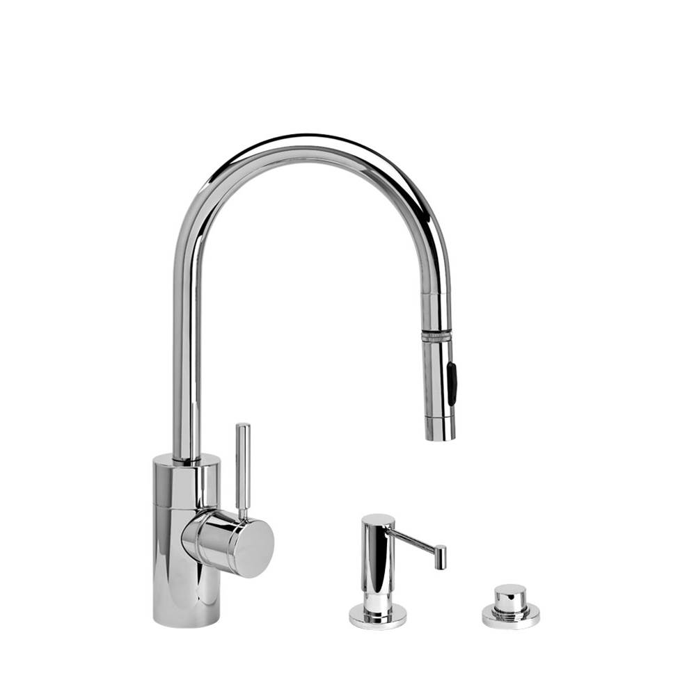 SPS Companies, Inc.WaterstoneWaterstone Contemporary PLP Pulldown Faucet - Toggle Sprayer - 3pc. Suite