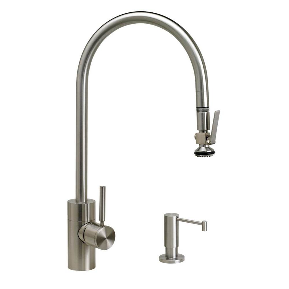SPS Companies, Inc.WaterstoneWaterstone Contemporary Extended Reach PLP Pulldown Faucet - Lever Sprayer - 2pc. Suite