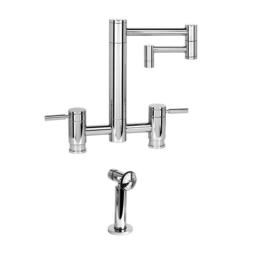 SPS Companies, Inc.WaterstoneWaterstone Hunley Bridge Faucet - 12'' Articulated Spout w/ Side Spray