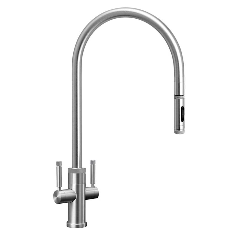 SPS Companies, Inc.WaterstoneIndustrial 2 Handle Pull-Down Kitchen Faucet Ext. Reach, Toggle Sprayer