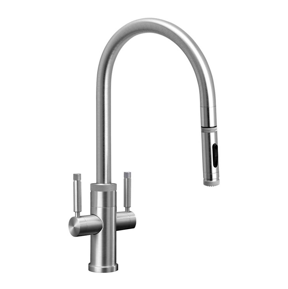 SPS Companies, Inc.WaterstoneIndustrial 2 Handle Pull-Down Kitchen Faucet, Toggle Sprayer