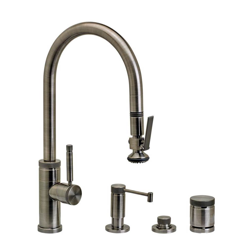 SPS Companies, Inc.WaterstoneWaterstone Industrial PLP Pulldown Faucet - Lever Sprayer - 4pc. Suite