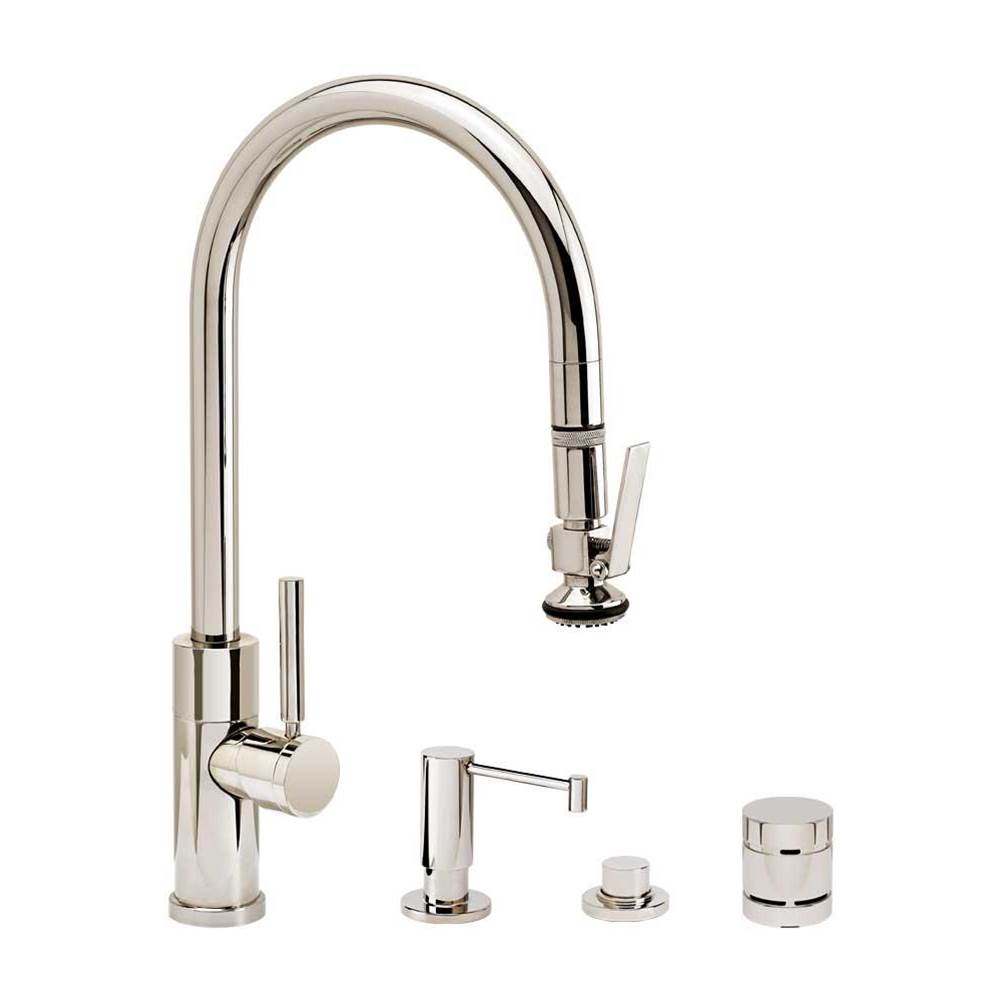 SPS Companies, Inc.WaterstoneWaterstone Modern PLP Pulldown Faucet - Lever Sprayer - 4pc. Suite