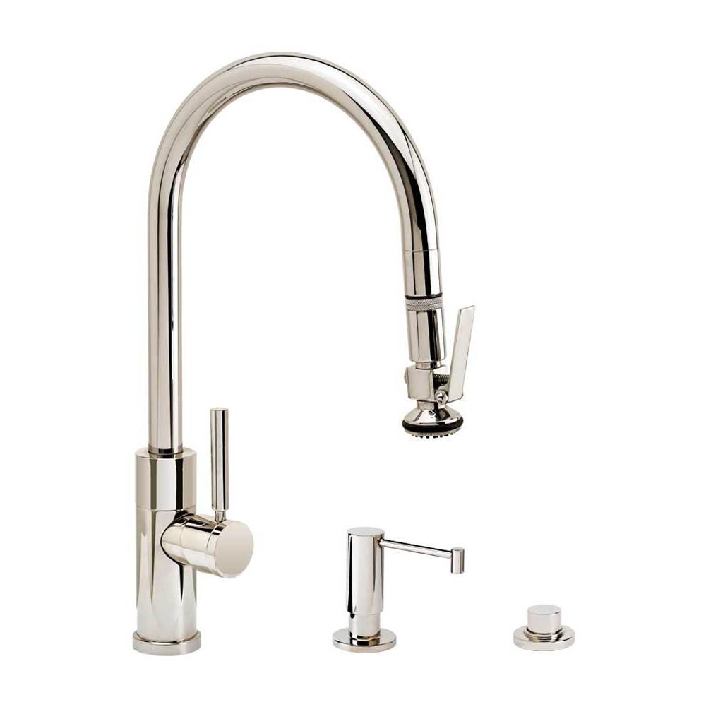 SPS Companies, Inc.WaterstoneWaterstone Modern PLP Pulldown Faucet - Lever Sprayer - Angled Spout - 3pc. Suite