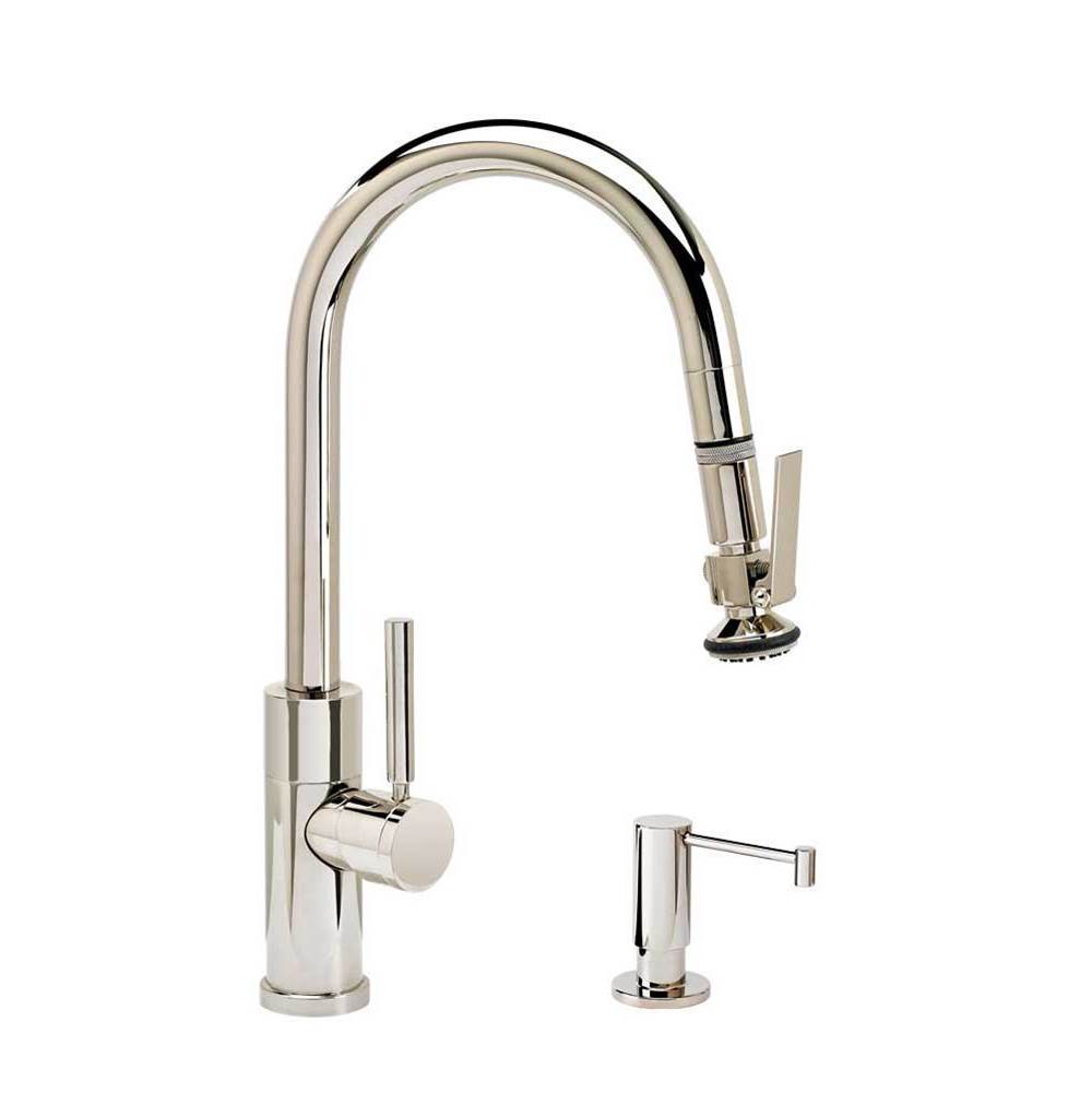 SPS Companies, Inc.WaterstoneWaterstone Modern Prep Size PLP Pulldown Faucet - Lever Sprayer - Angled Spout - 2pc. Suite