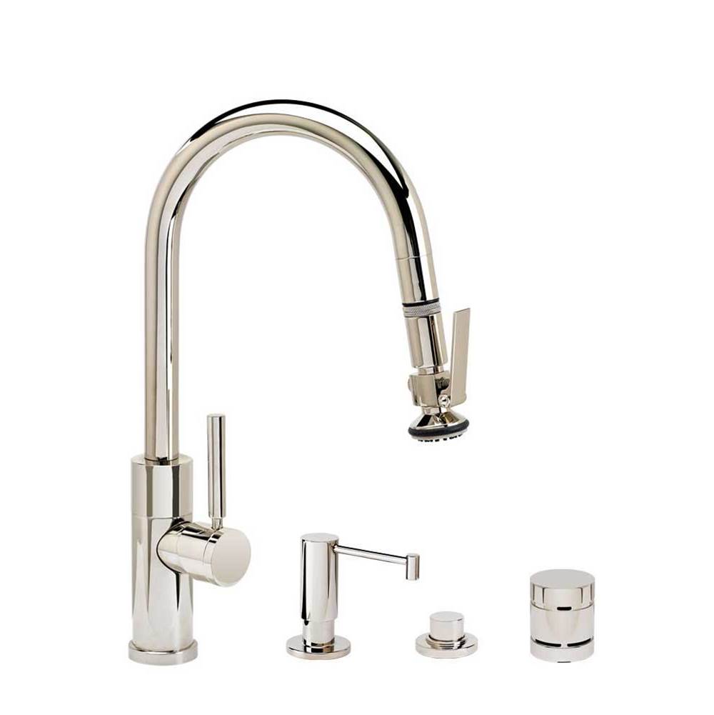 SPS Companies, Inc.WaterstoneWaterstone Modern Prep Size PLP Pulldown Faucet - Lever Sprayer - Angled Spout - 4pc. Suite