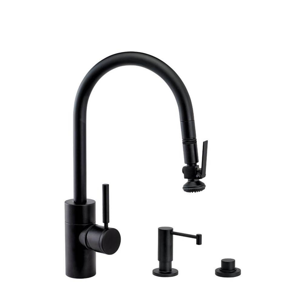 SPS Companies, Inc.WaterstoneWaterstone Contemporary PLP Pulldown Faucet - Lever Sprayer - 3pc. Suite